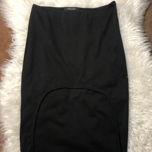 Bodycon midi skirt.